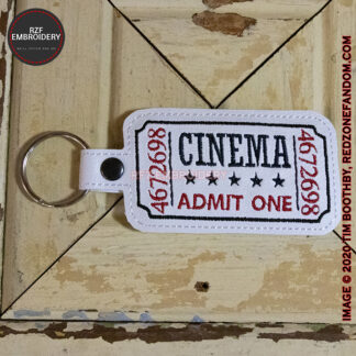 Cinema Ticket inspired key fob