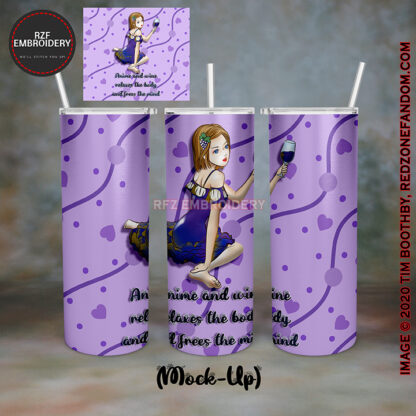 Anime and wine 20oz tumbler