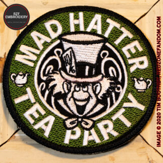 Embroidered Mad Hatter Tea Party Patch
