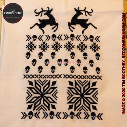 Gothy Reindeer Sweater Pattern Flour Sack Towel