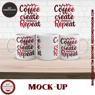 15oz COFFEE CREATE REPEAT mug