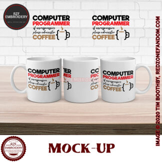 15oz Computer Programmer if unresponsive please administer coffee mug