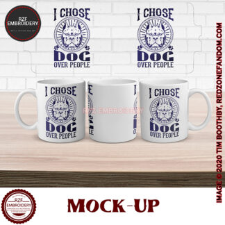 15oz I chose dogs over people mug
