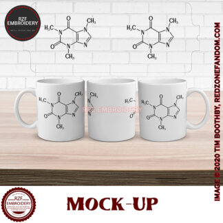 15oz Caffeine chemistry symbols mug