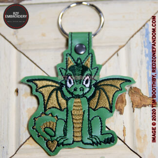Cute Green Dragon Keyfob