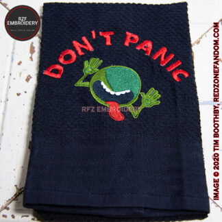 Don't panic with funny face black towel