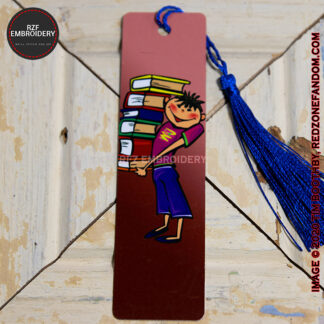 Boy with Books Bookmark