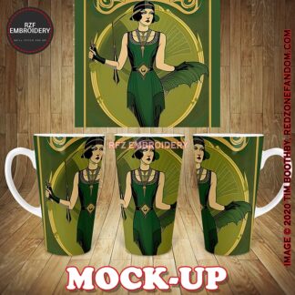 17oz Latte Mug - Art Nouveau 4