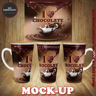 17oz Latte Mug - I Heart Chocolate