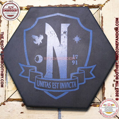 Slate tile with School Logo