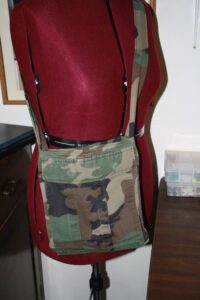 Tote bag made from uniform pants