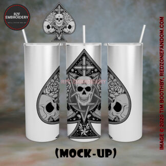 20oz Tumbler - Ace of Spades & Skull Cup