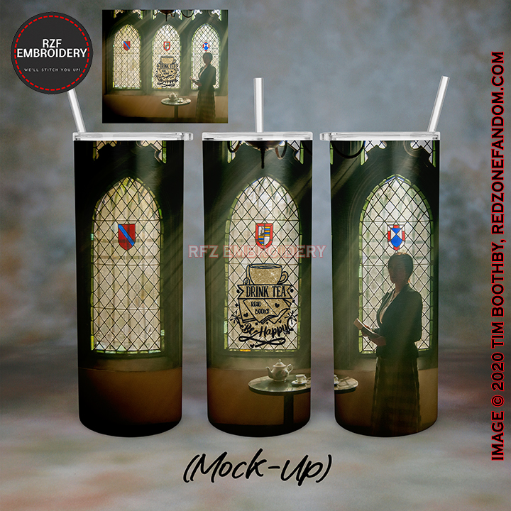 Drink tea read books be happy 20oz tumbler