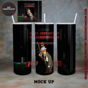 It just got dangerous tommy gun duck 20oz tumbler