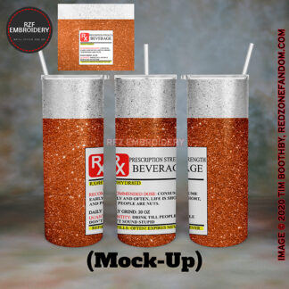 Stay hydrated prescription glitter 20 oz tumbler