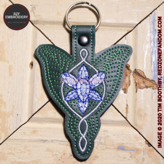 Elven Flower Star key fob