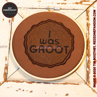 I was Groot round hoop wall art