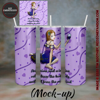 20oz Anime and wine tumbler