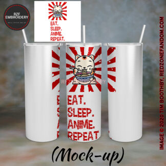 20oz Eat Sleep Anime repeat tumbler