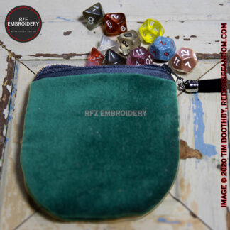 Green Velvet Zipper Bag