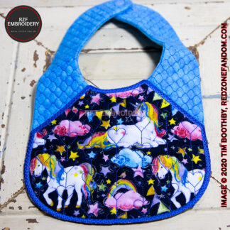 Unicorn Dreams (Blue) Baby Bib