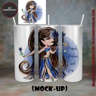 20oz Tumbler - Beach Bikini Wine1