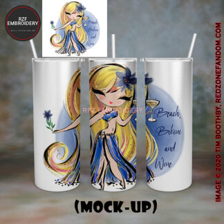 20oz Tumbler - Beach Bikini Wine2