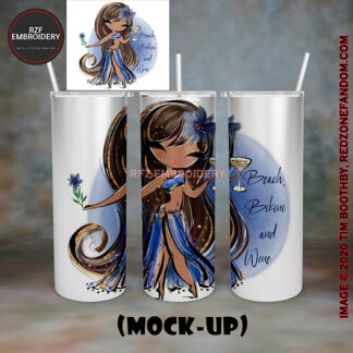 20oz Tumbler - Beach Bikini Wine4