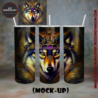 20oz Tumbler - Jeweled Wolf
