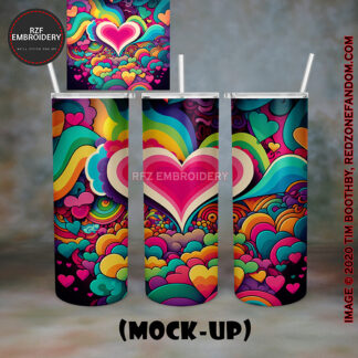 20oz Tumbler - Psychedelic Hearts