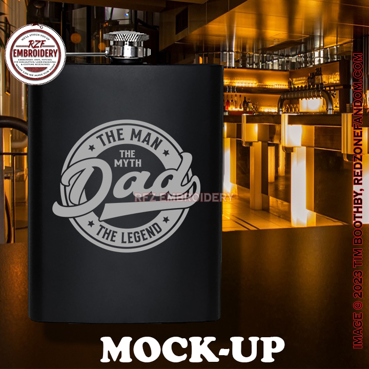 Hip Flask - Dad the man the myth the legend
